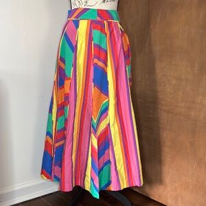 FARM RIO Brunas Stripe Midi Skirt